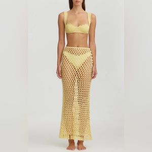 MARYSIA CROCHET LONG SKIRT IN LIMONCELLO